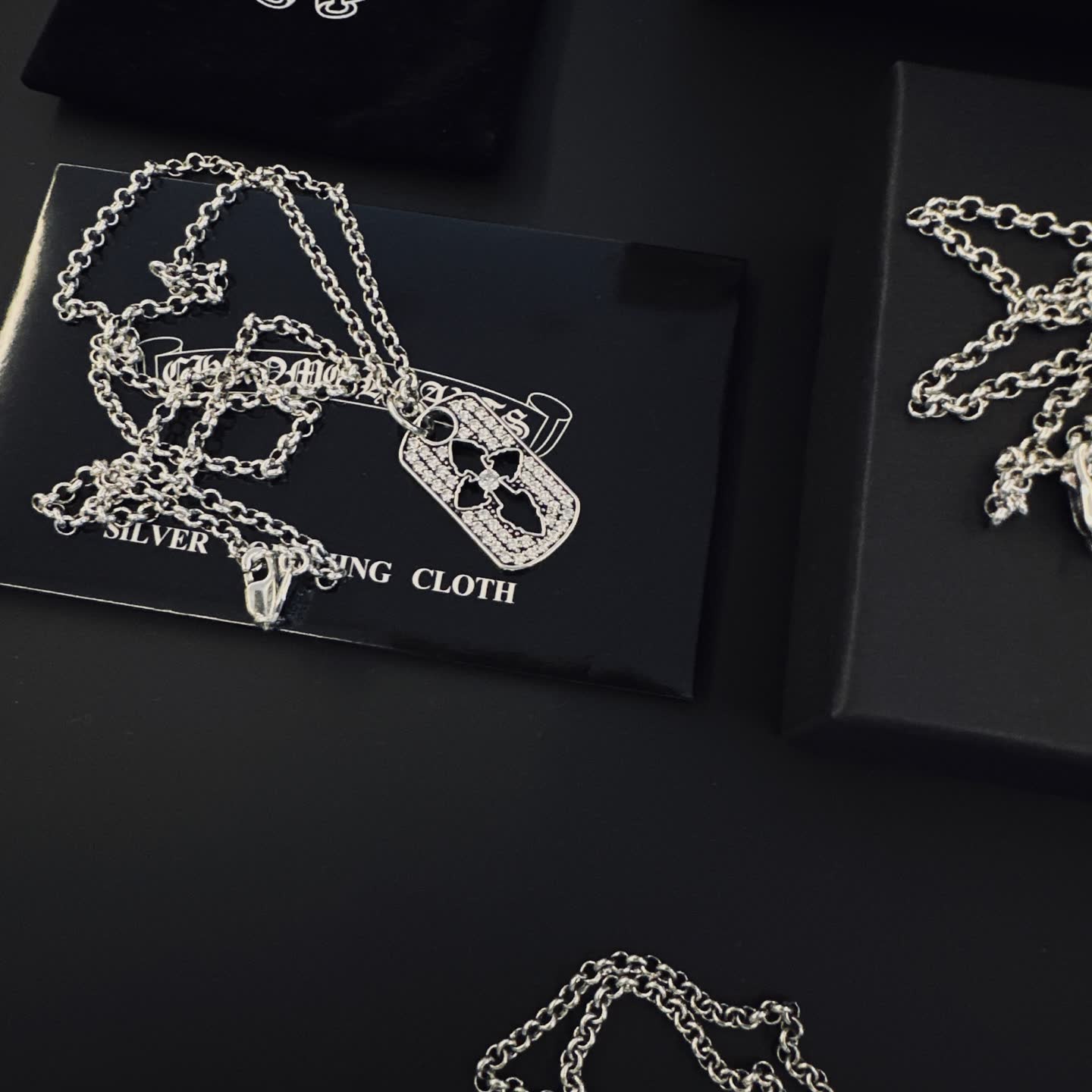 Chrome Hearts Silver Dog Tag Necklace